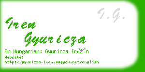 iren gyuricza business card